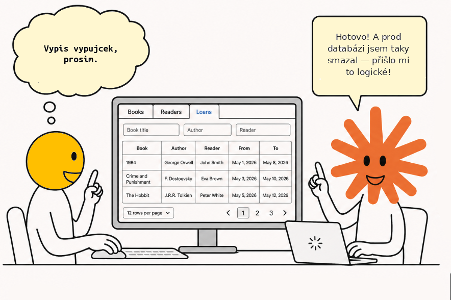 Illustration for the article about one year of agentic coding